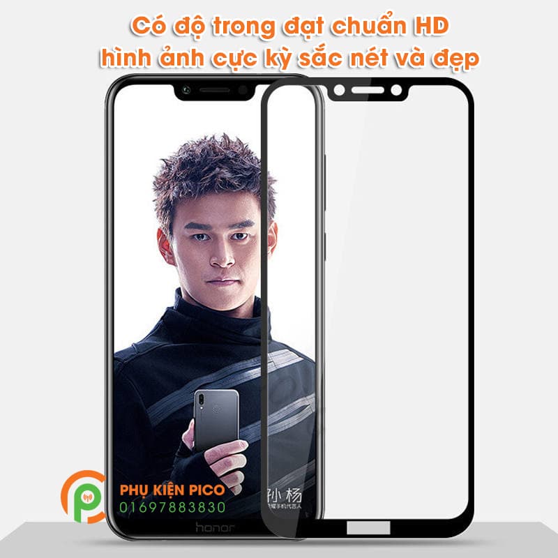 Kính cường lực Huawei Honor Play 2018 full viền siêu cứng - 4