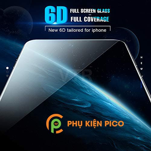 Kính cường lực Apple Iphone Xs full viền 6D chống bám vân tay độ cứng 9H - 9
