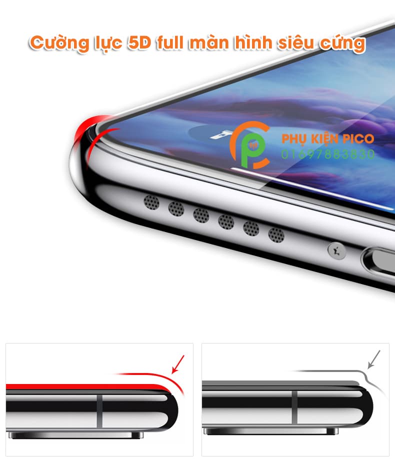 Kính cường lực Iphone XR full viền 6D độ cứng 9H - 2