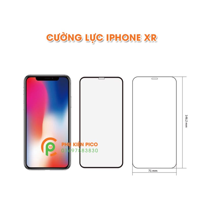 Kính cường lực Iphone XR full viền 6D độ cứng 9H - 7