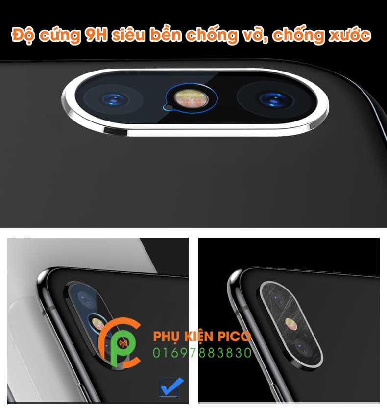 Vòng bảo vệ và miếng dán Camera Iphone Xs 2018 - 8