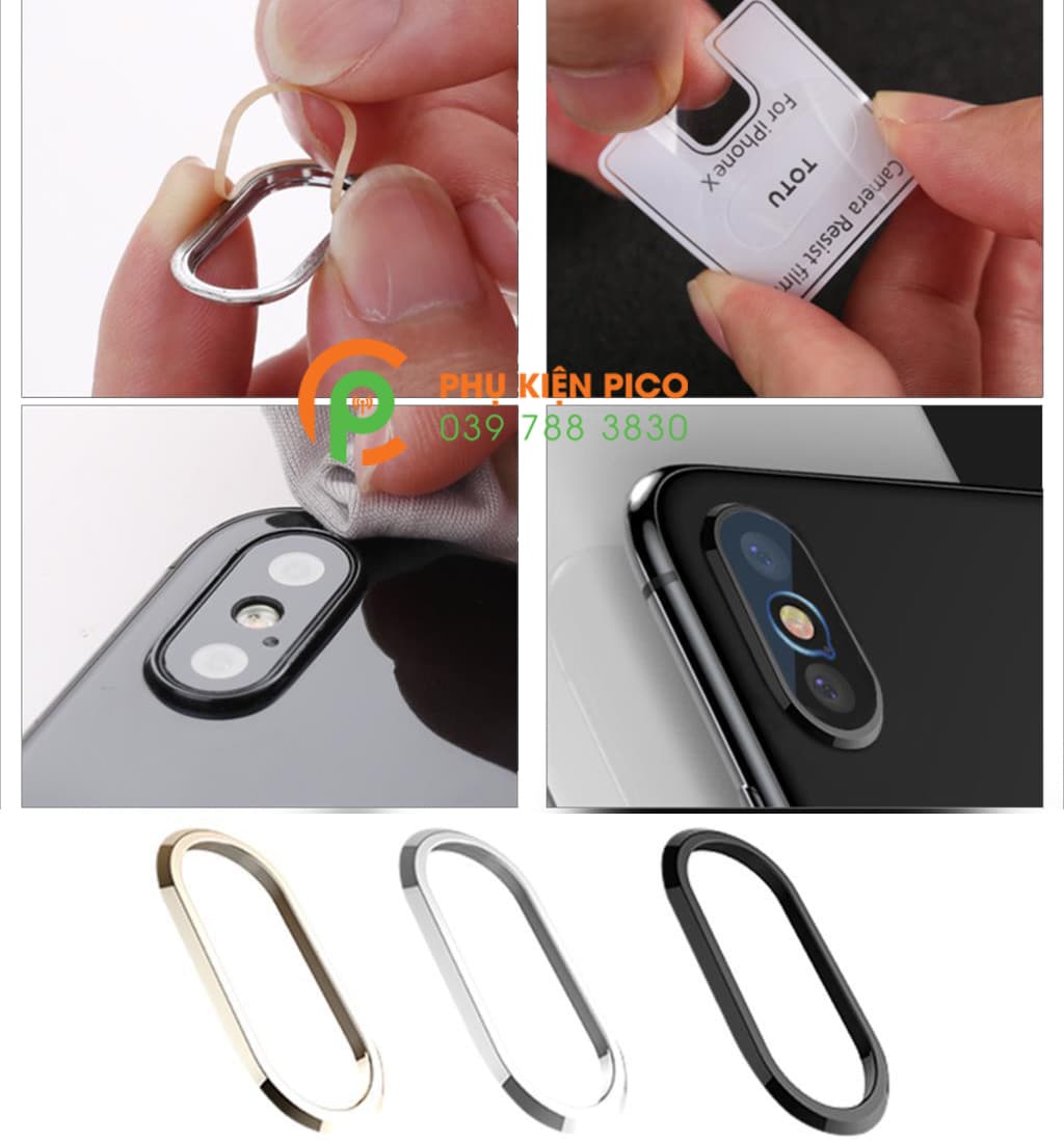 Vòng bảo vệ và miếng dán camera Iphone Xs Max 2018 - 6