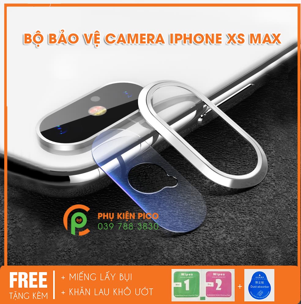 Vòng bảo vệ và miếng dán camera Iphone Xs Max 2018