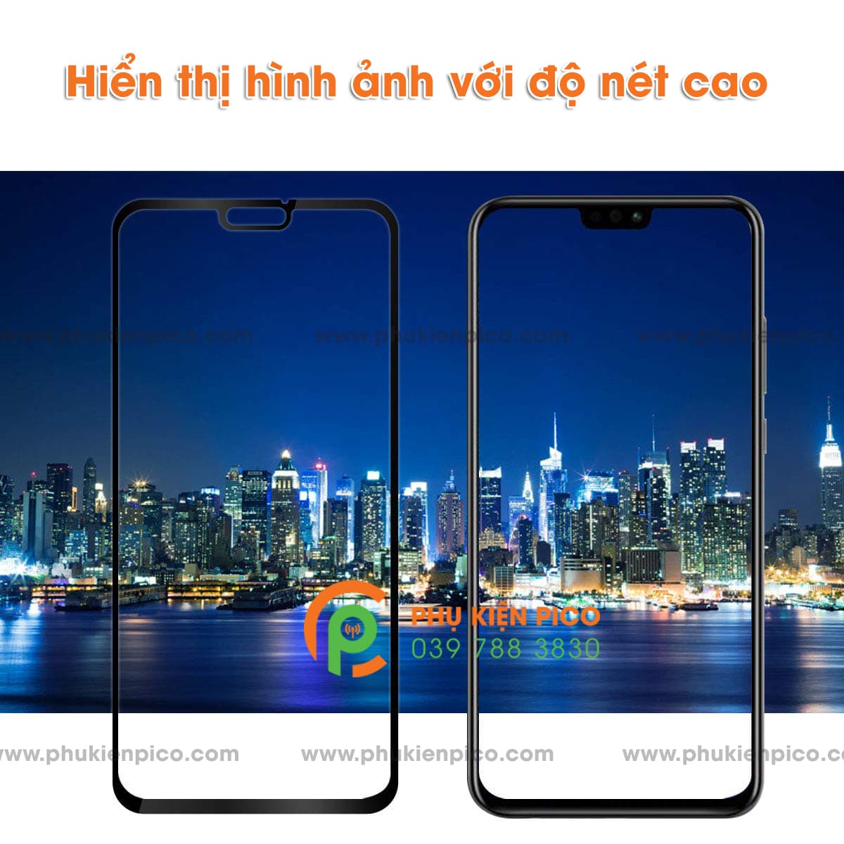 Cường lực honor 8x 2018 - kính cường  lực full viền độ cứng 9H - 8