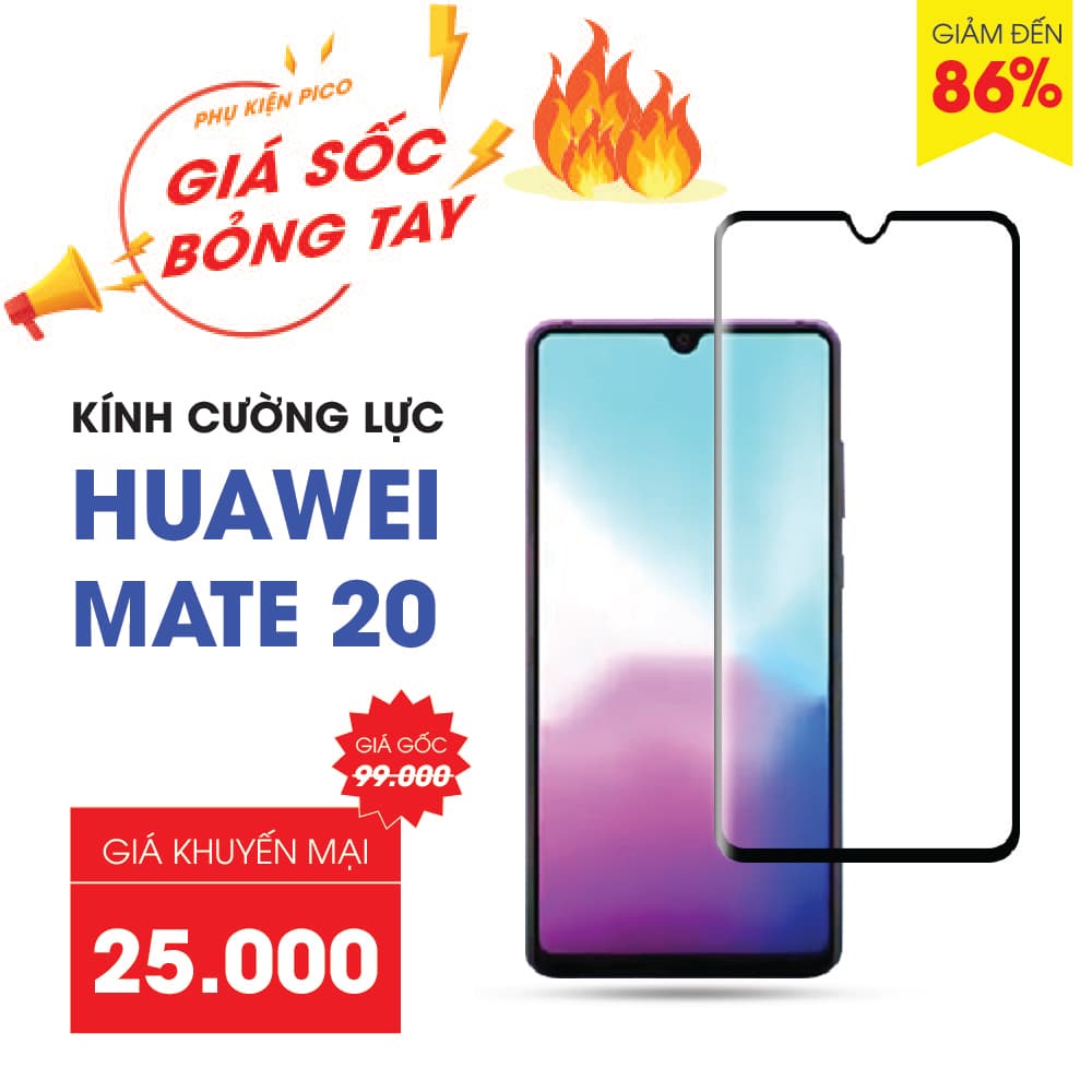 Kính cường lực Huawei Mate 20 2018 full viền độ cứng 9H