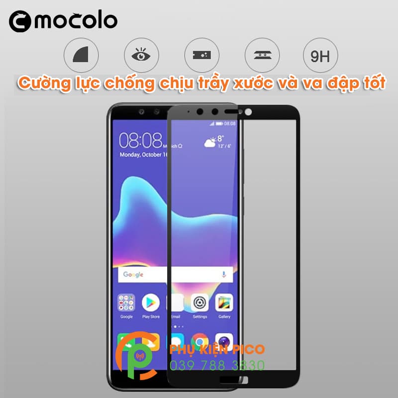 Kính cường lực điện thoại Huawei Y9 2018 full viền chính hãng Mocolo - 3
