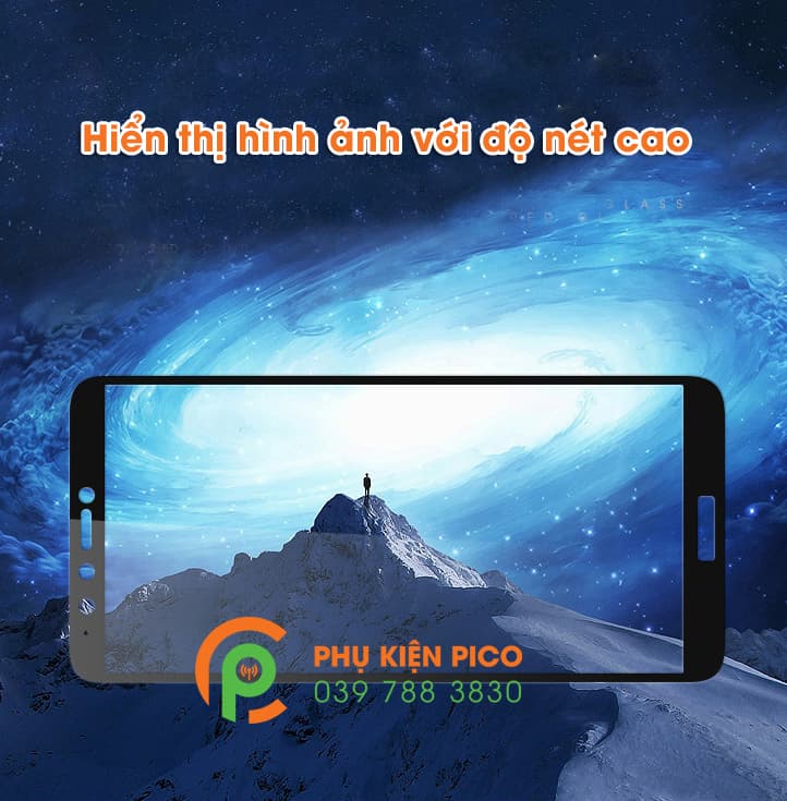 Kính cường lực điện thoại Huawei Y9 2018 full viền chính hãng Mocolo - 2