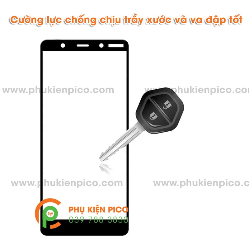 Kính cường lực nokia 3.1 Plus 2018 full viền độ cứng 9H - 2