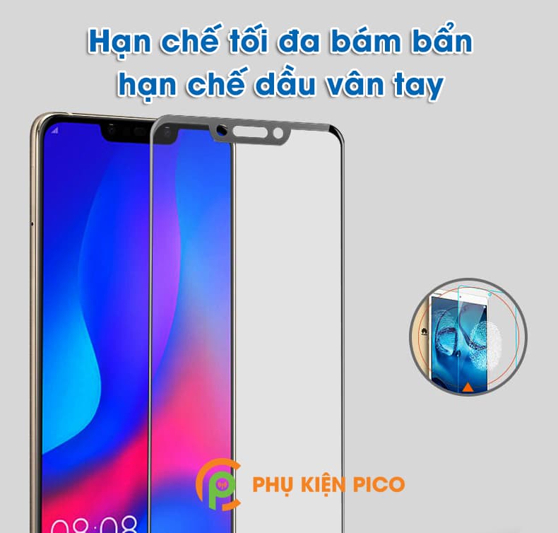 Cường lực Huawei Nova 3i 2018 full viền siêu cứng không hở keo viền - 3