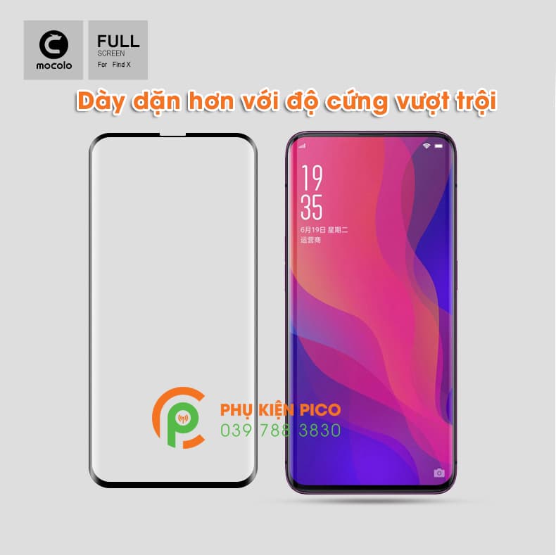 Kính cường lực Oppo FindX 2018 full viền chính hãng Mocolo - 6