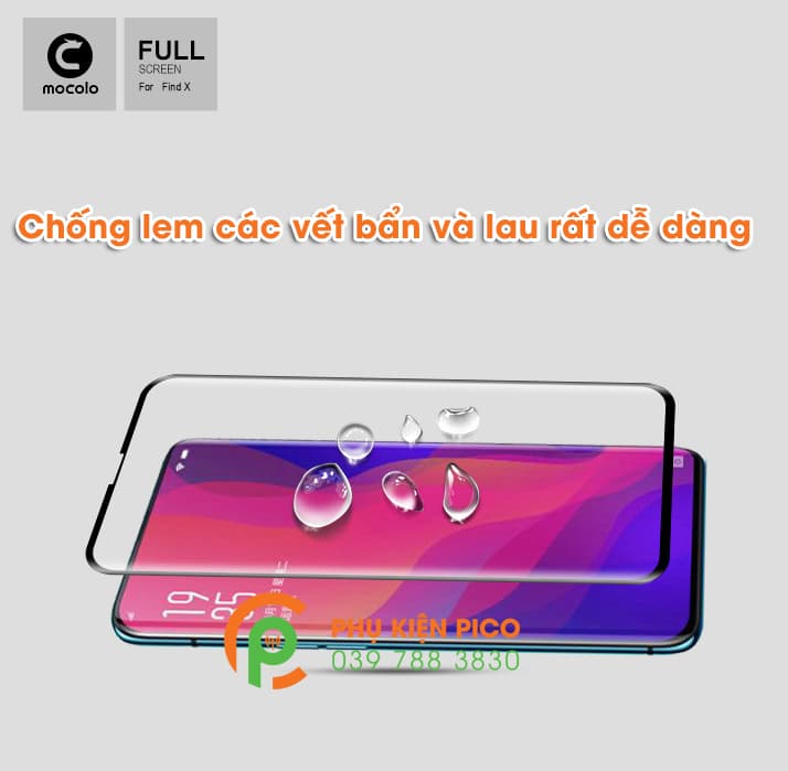 Kính cường lực Oppo FindX 2018 full viền chính hãng Mocolo - 5