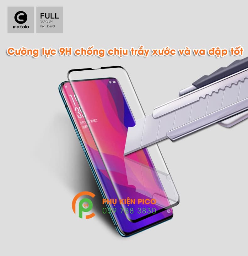 Kính cường lực Oppo FindX 2018 full viền chính hãng Mocolo - 3