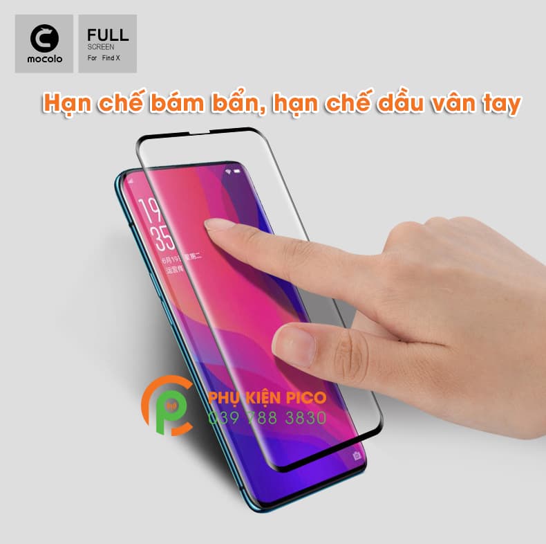 Kính cường lực Oppo FindX 2018 full viền chính hãng Mocolo - 2