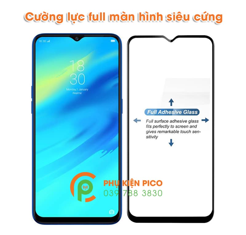Kính cường lực Oppo Realme 2 Pro 2018 full viền siêu cứng - 2