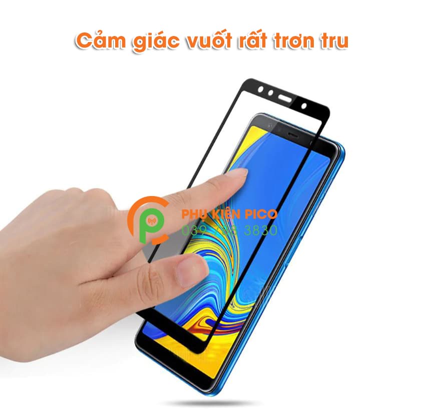 Kính cường lực Samsung Galaxy A7 2018 full viền độ cứng 9H - 5