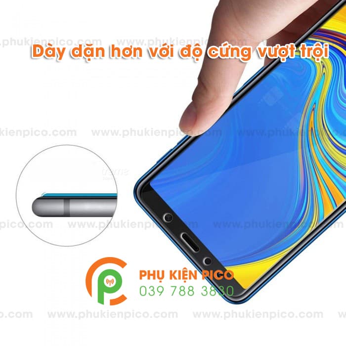 Kính cường lực Samsung Galaxy A7 2018 trong suốt độ cứng 9H - 4