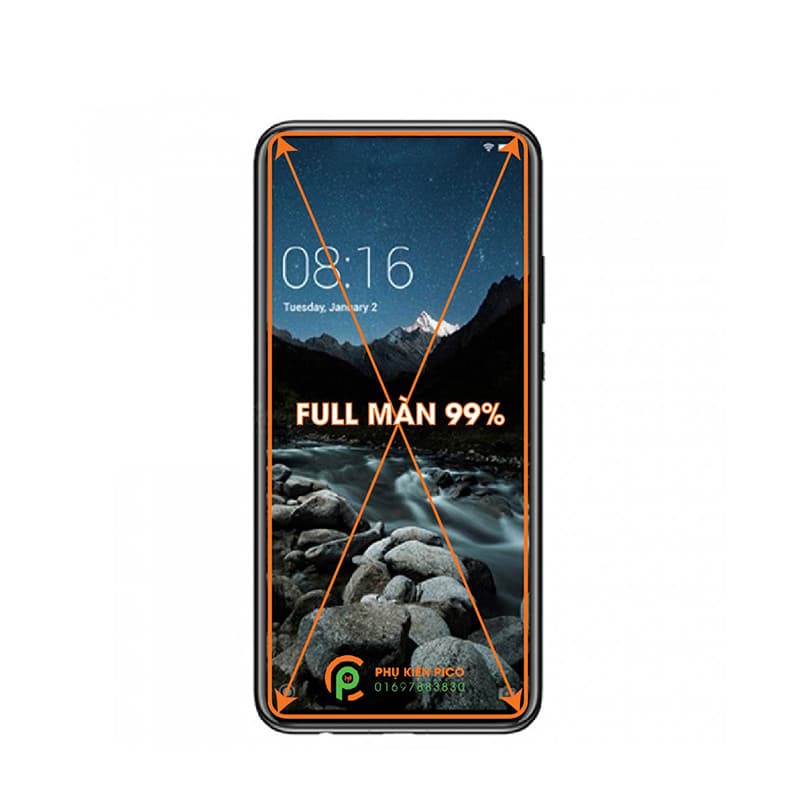Kính cường lực Sharp Aquos S3 2018 full keo siêu cứng - 5