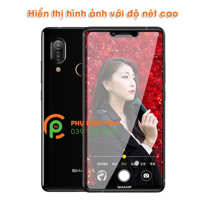 Kính cường lực Sharp Aquos S3 2018 full keo siêu cứng - 4