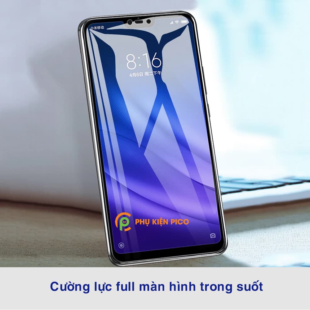 Kính cường lực Mi 8 Lite full màn hình trong suốt dùng chung với mọi loại ốp lưng - 5