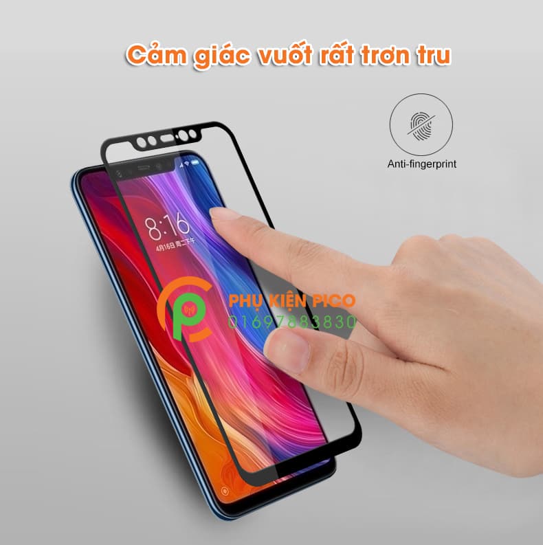 Kính cường lực Xiaomi Mi 8 2018 full viền chính hãng Mocolo - 7