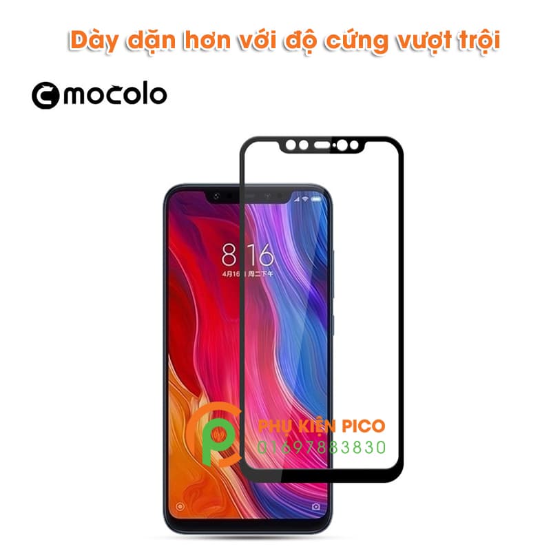 Kính cường lực Xiaomi Mi 8 2018 full viền chính hãng Mocolo - 3