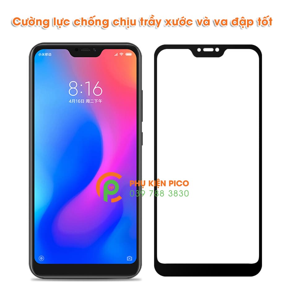 Kính cường lực Xiaomi Mi 8 Lite full viền độ cứng 9H - 3