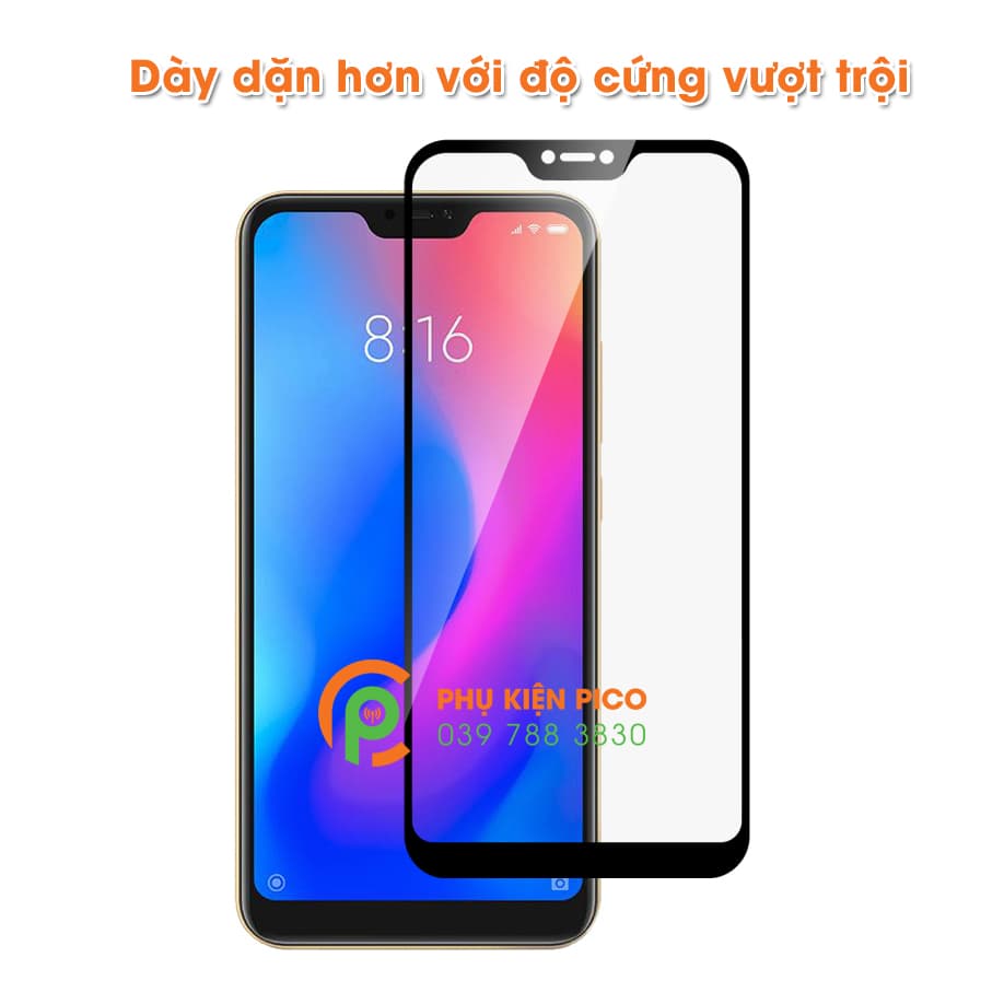 Kính cường lực Xiaomi Mi 8 Lite full viền độ cứng 9H - 2