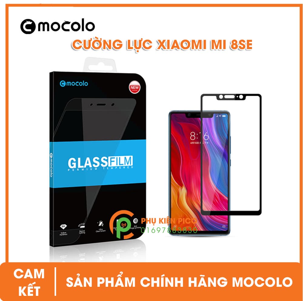 Kính cường lực Xiaomi Mi 8SE 2018 full viền chính hãng Mocolo
