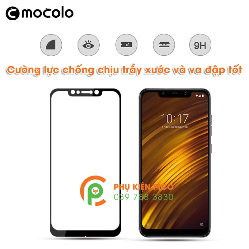 Kính cường lực Xiaomi Pocophone F1 2018 chính hãng Mocolo không che đèn báo tin nhắn - 5