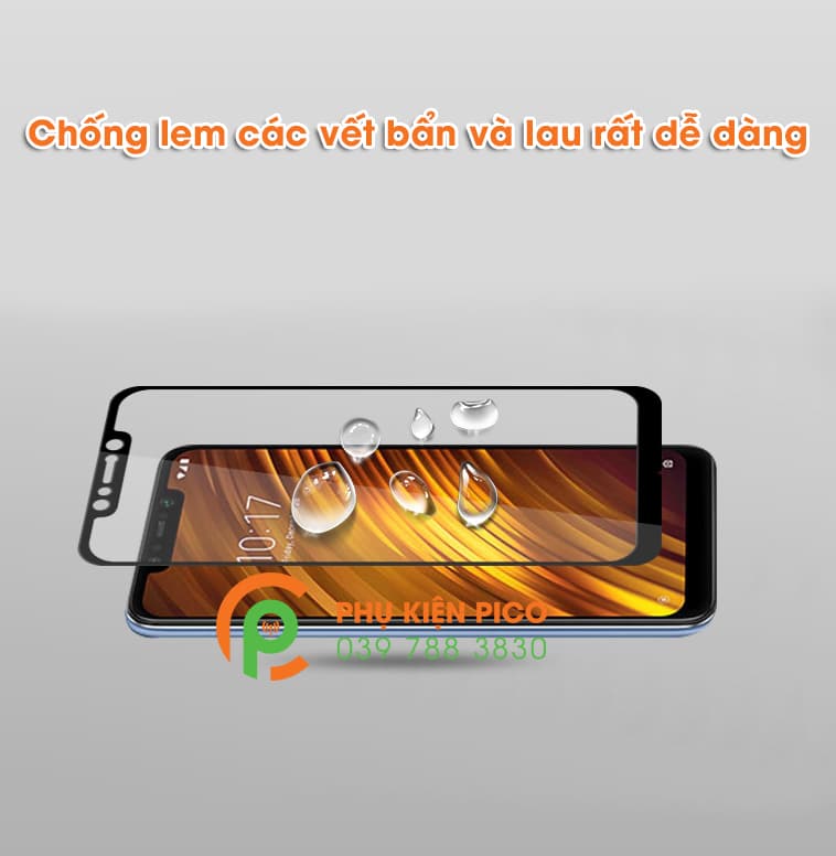 Kính cường lực Xiaomi Pocophone F1 2018 chính hãng Mocolo không che đèn báo tin nhắn - 4