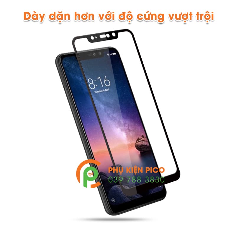 Kính cường lực Xiaomi Redmi Note 6 Pro 2018 full viền độ cứng 9H - 4