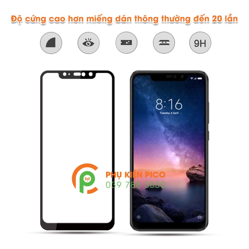 Cường lực Xiaomi Redmi Note 6 Pro 2018 full viền chính hãng Mocolo - 2