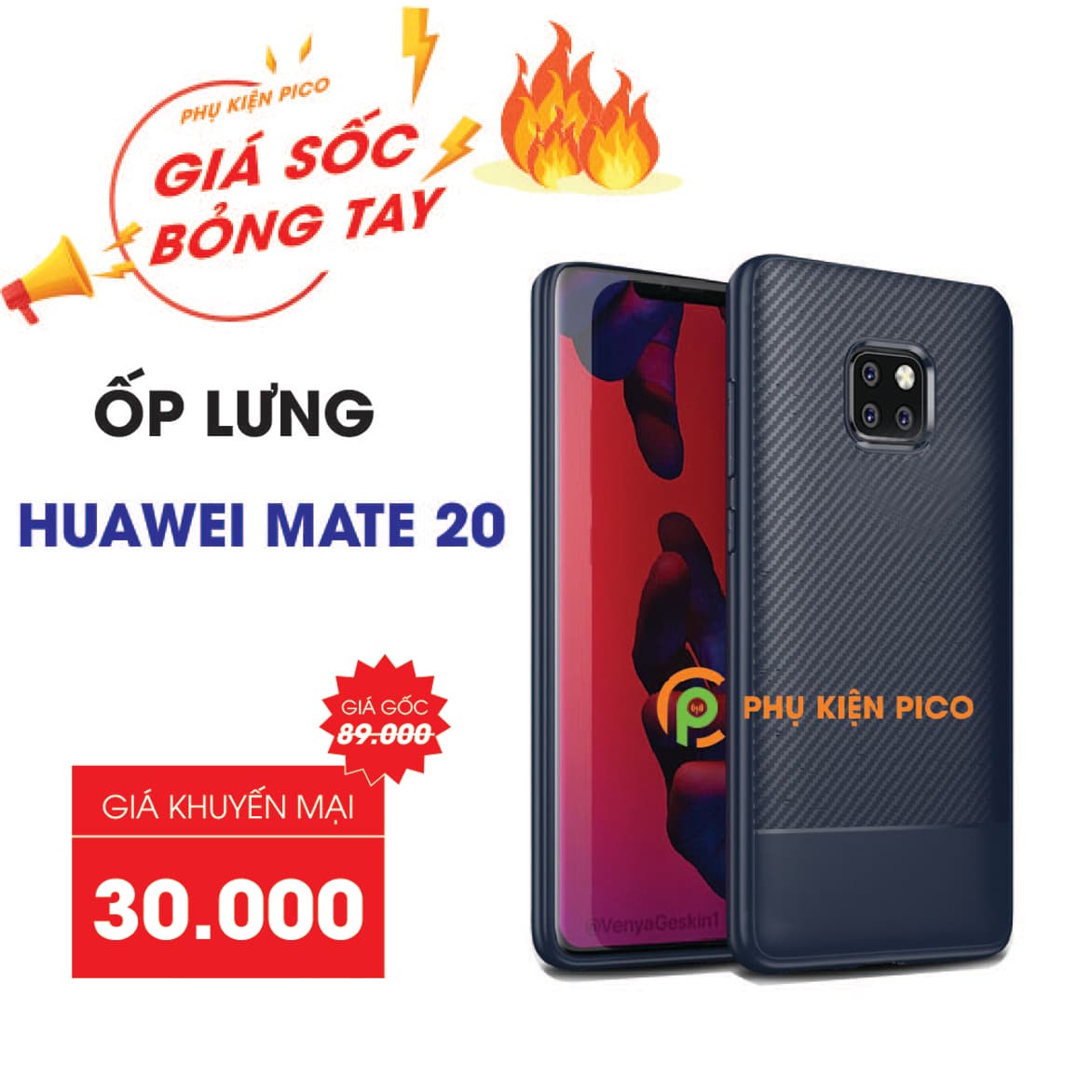 Ốp lưng Huawei Mate 20 2018 chống sốc bảo vệ camera