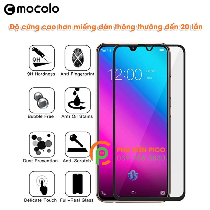 Kính cường lực Vivo V11i 2018 chính hãng Mocolo full viền siêu cứng - 4