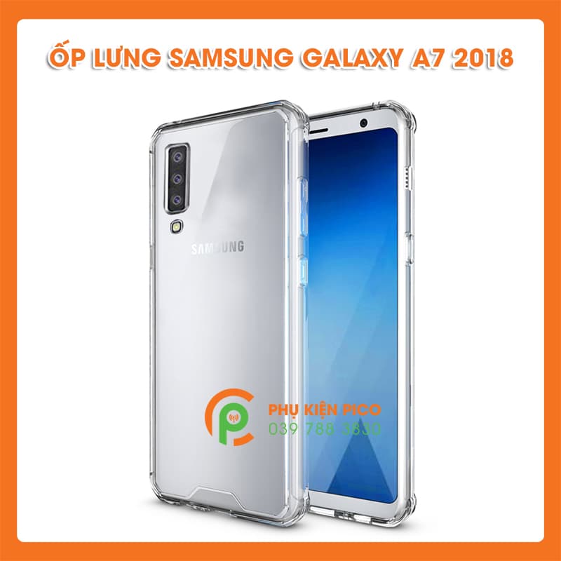 Ốp lưng Samsung Galaxy A7 2018 trong suốt chống sốc 4 góc - 2