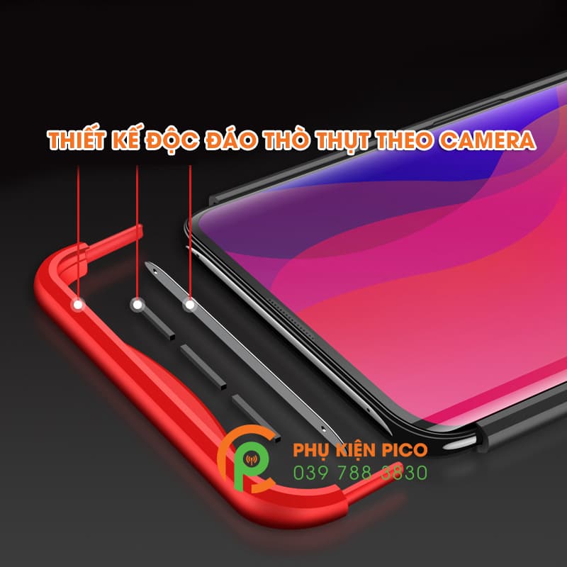 Ốp lưng Oppo Find X 2018 bảo vệ 360 độ thò thụt theo camera - 8