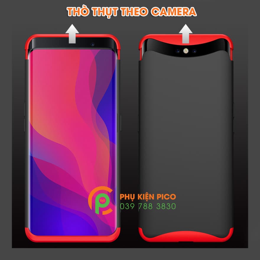 Ốp lưng Oppo Find X 2018 bảo vệ 360 độ thò thụt theo camera - 4
