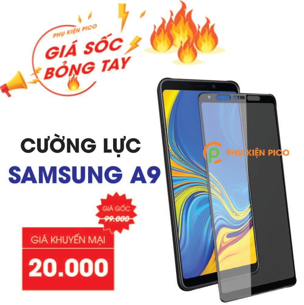 Miếng dán cường lực Samsung Galaxy A9 2018 full viền siêu cứng