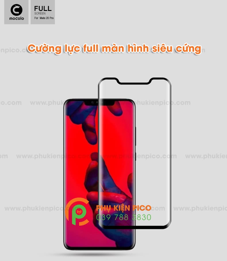Miếng dán cường lực Huawei Mate 20 Pro full viền chính hãng Mocolo - 5