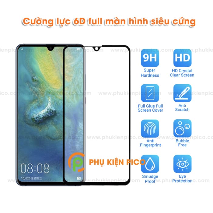 Miếng dán cường lực Huawei Mate 20X 2018 full viền siêu cứng - 6