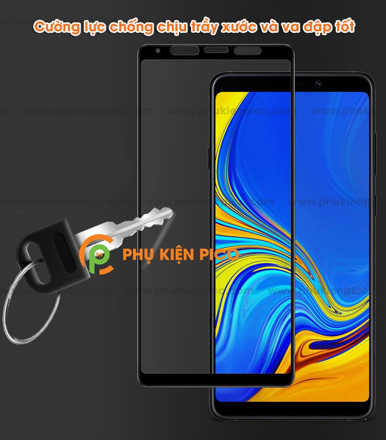 Miếng dán cường lực Samsung Galaxy A9 2018 full viền siêu cứng - 4