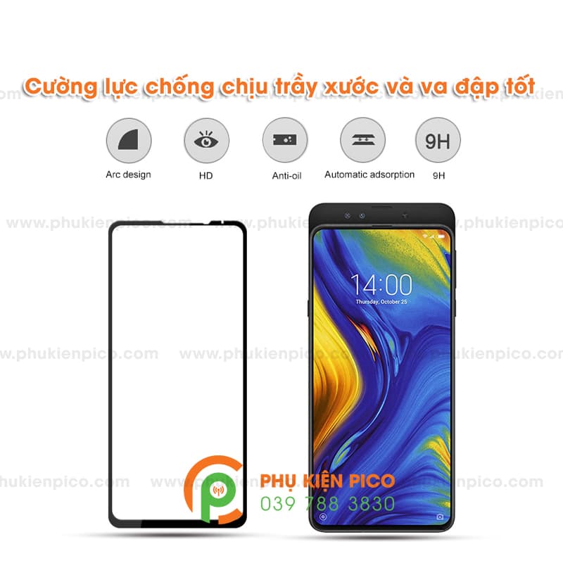 Miếng dán cường lực Xiaomi Mi Mix 3 2018 full viền độ cứng 9H - 4