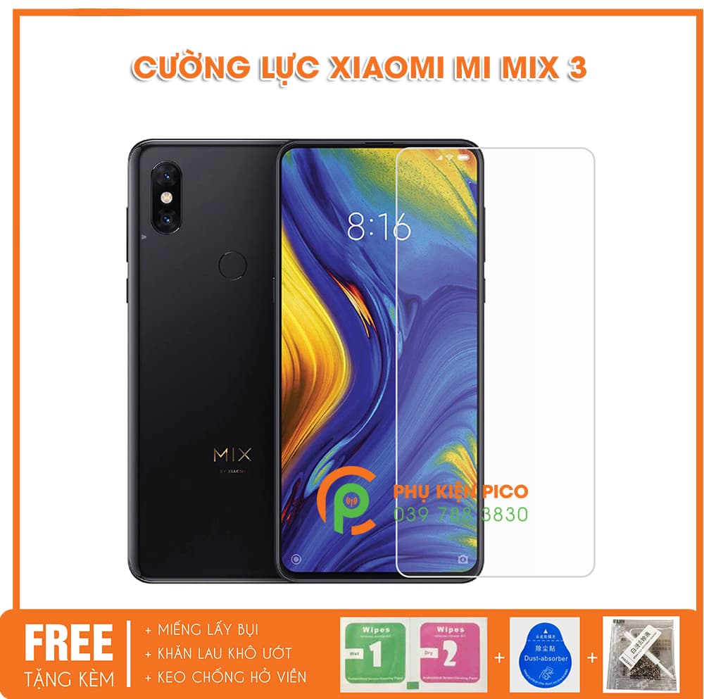 Miếng dán cường lực Xiaomi Mi Mix 3 2018 trong suốt độ cứng 9h