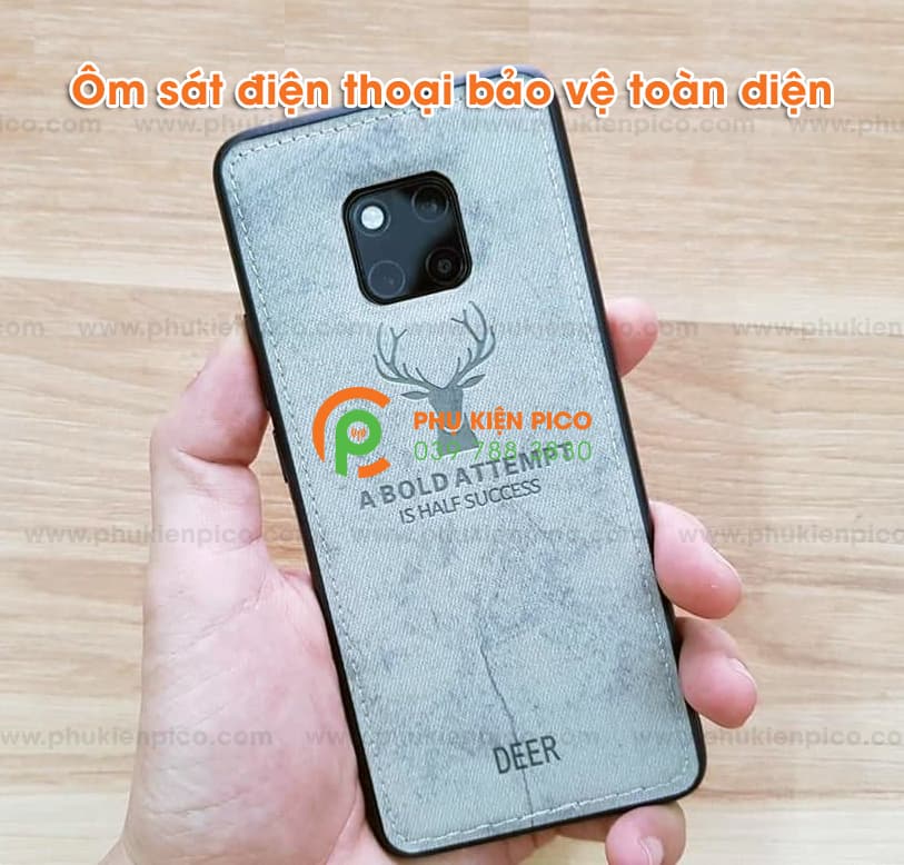 Ốp lưng Huawei Mate 20 Pro 2018 chống sốc bảo vệ camera khắc hình nai 3D - 4