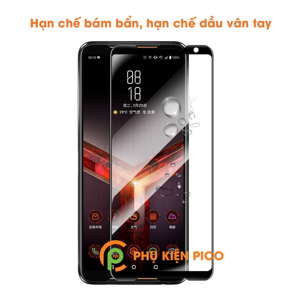 Kính cường lực Asus Rog phone 2018 full viền độ cứng 9H - 2