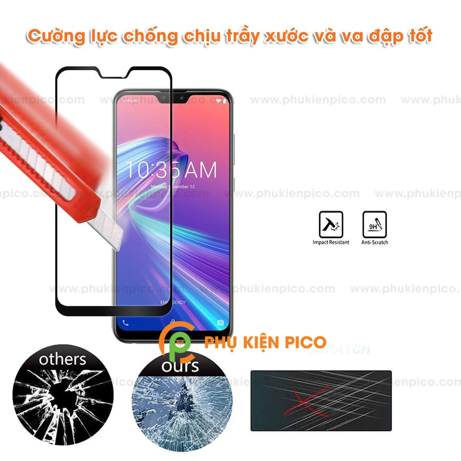 Kính cường lực zenfone max pro m2 2018 full viền - 3