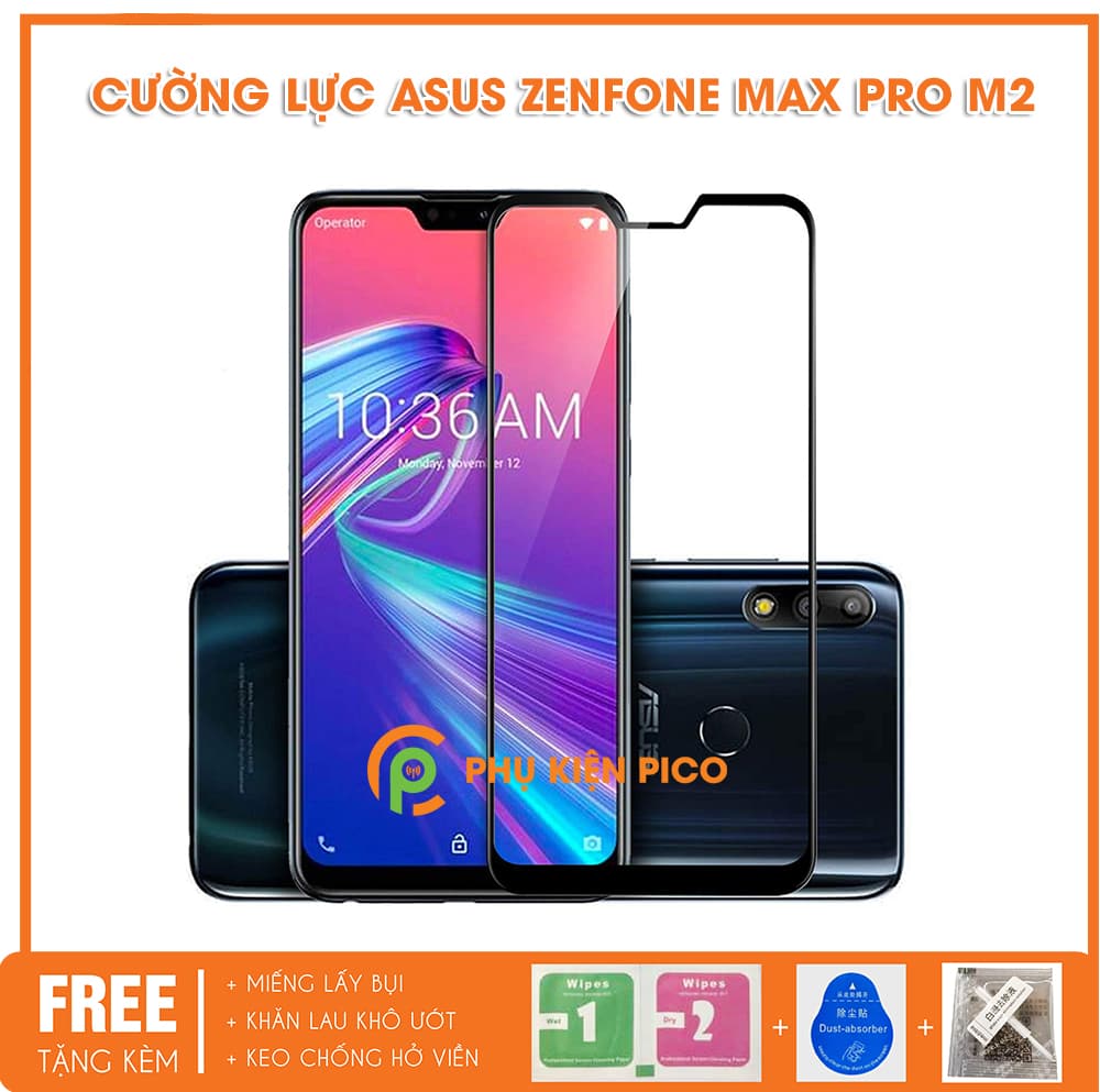 Kính cường lực zenfone max pro m2 2018 full viền