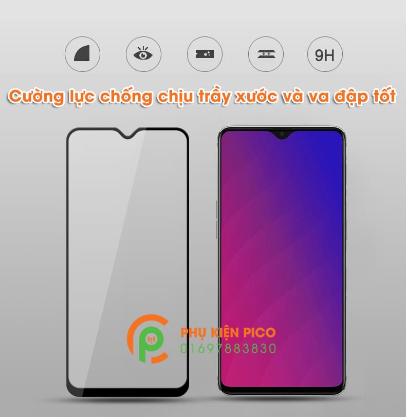 kính cường lực Oppo F9 full viền chính hãng Mocolo - 3