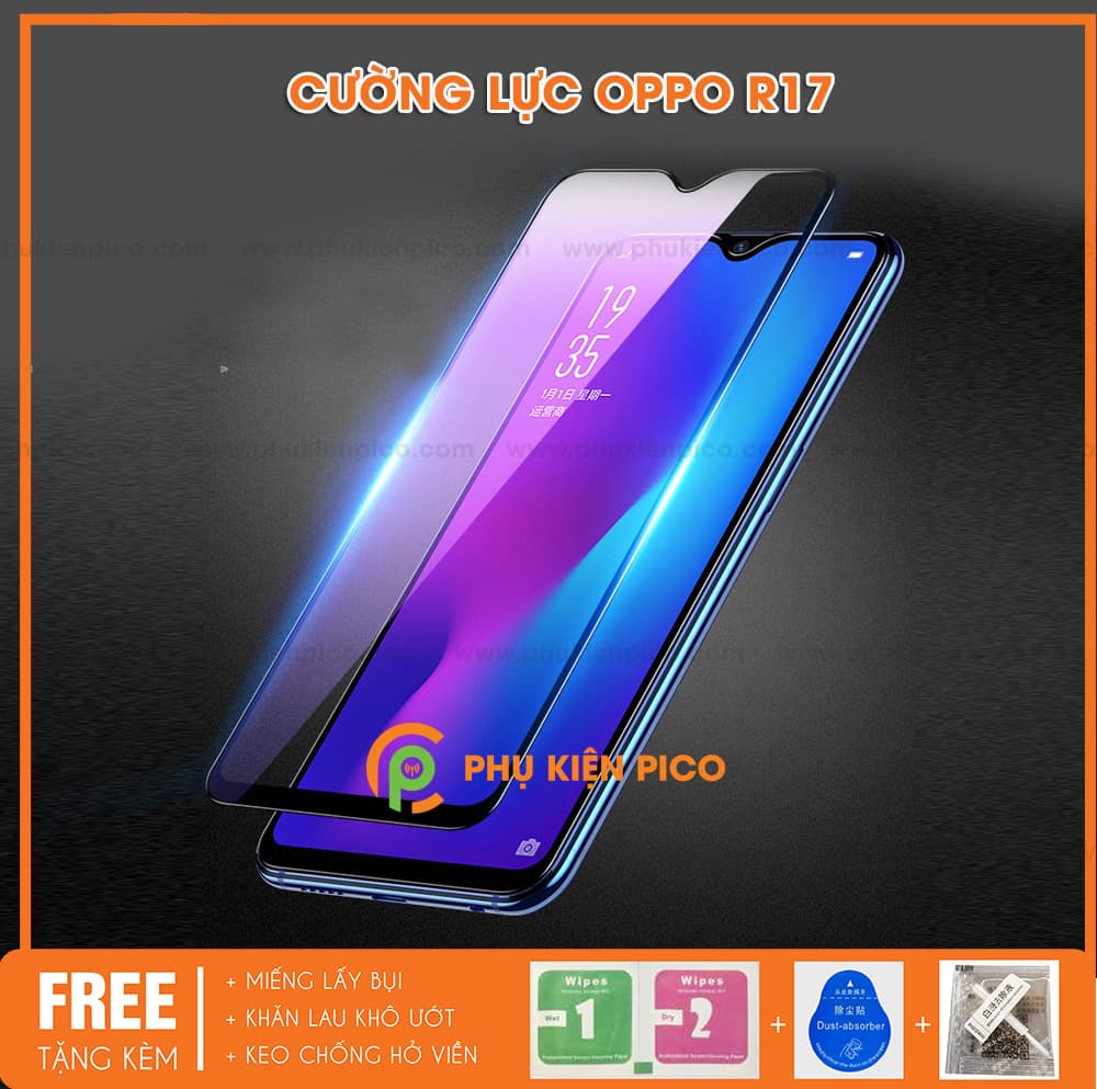 Kính cường lực Oppo R17 full viền đen siêu cứng - 2