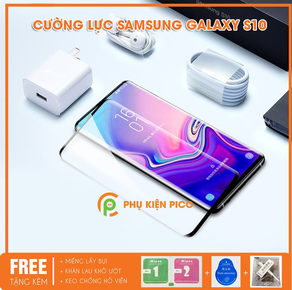 Kính cường lực Samsung Galaxy S10 full keo màn hình